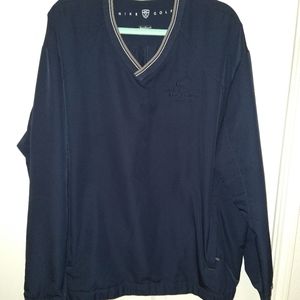 Nike Golf Blue V Neck Pullover Windbreaker Jacket Men's sz XL